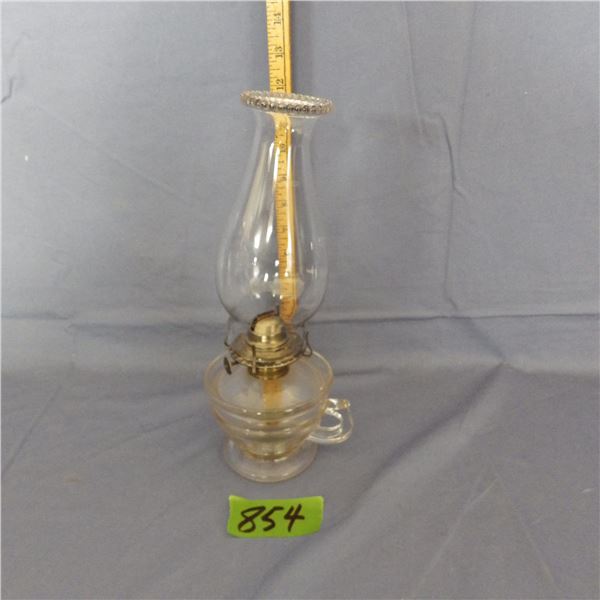 Vintage oil lamp  With finger loop