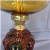 Image 3 : Reproduction glass oil lamp featuring a crown shaped design