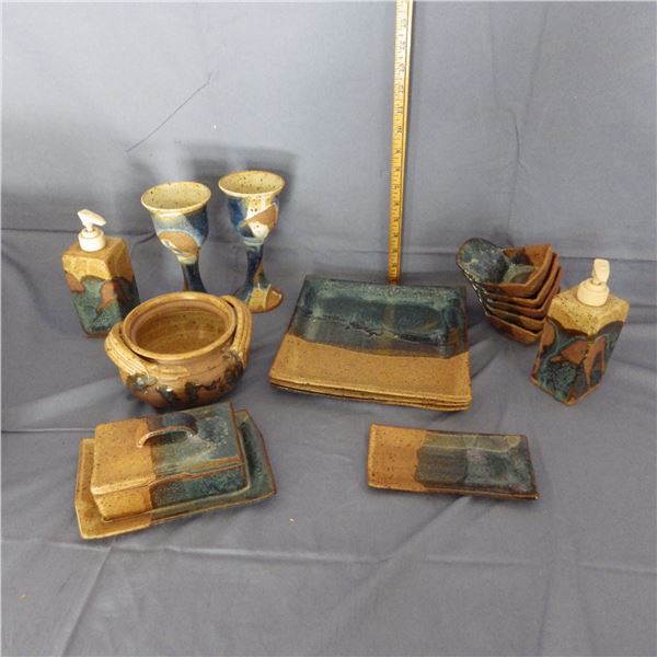 Collection of handcrafted pottery pieces