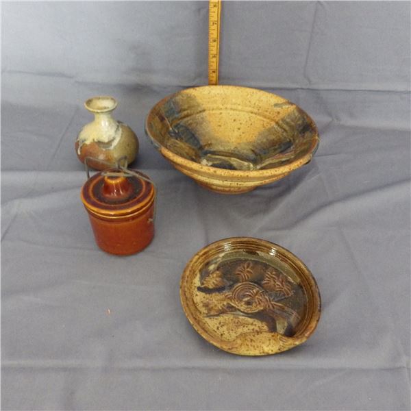 Collection of handcrafted pottery pieces