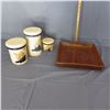 Image 1 : platter and 3 piece canister set