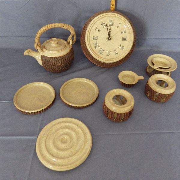 Collection of handcrafted pottery pieces