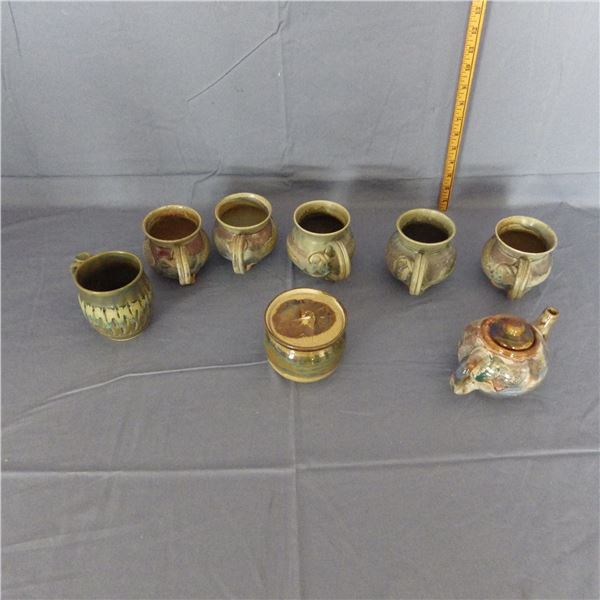 Collection of handcrafted pottery pieces