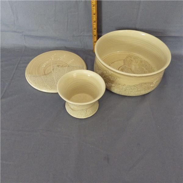 Collection of handcrafted pottery pieces