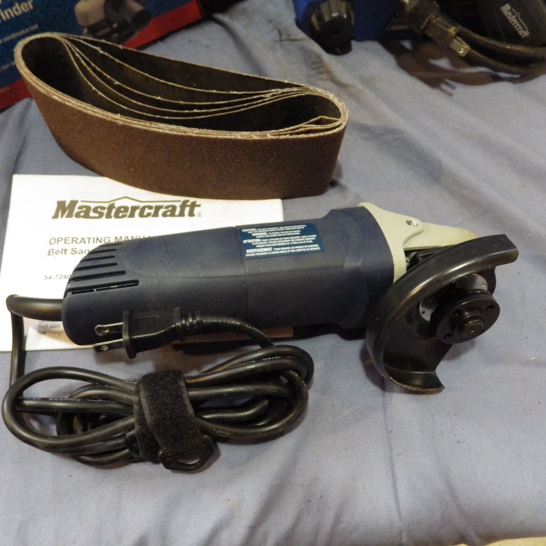 mastercraft 4 1/2 inch angle grinder and Mastercraft belt Sander