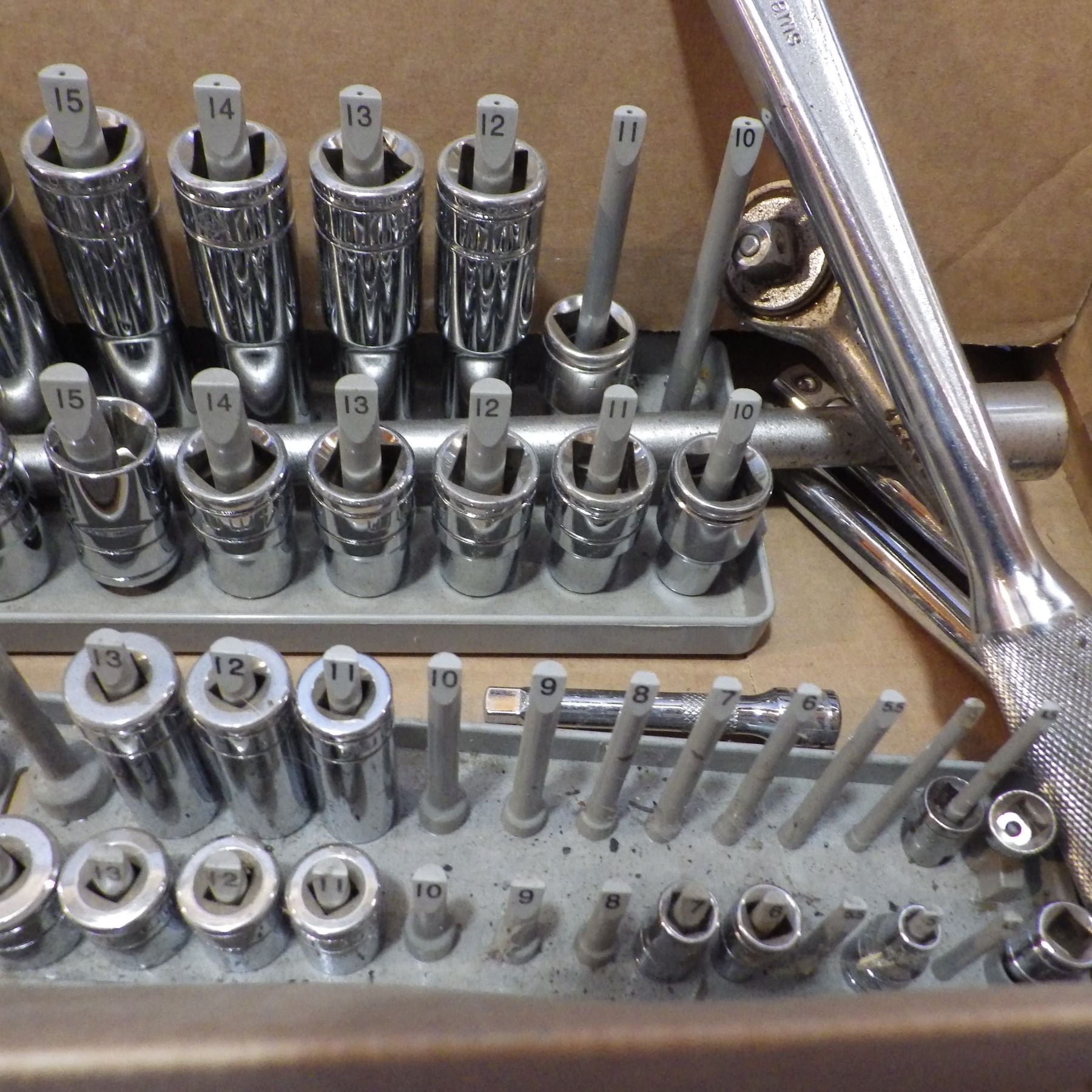 Socket Bars Using trays with metric sockets, ratchets, socket extensions bars