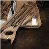 Image 1 : vintage pipe wrench and crowbars