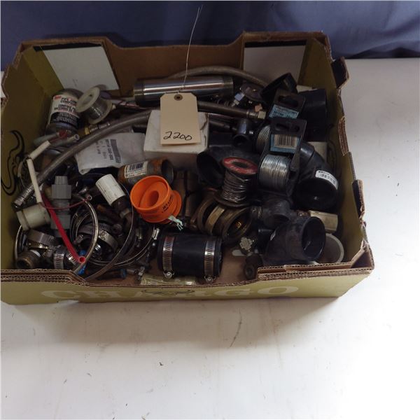 box of plumbing supplies