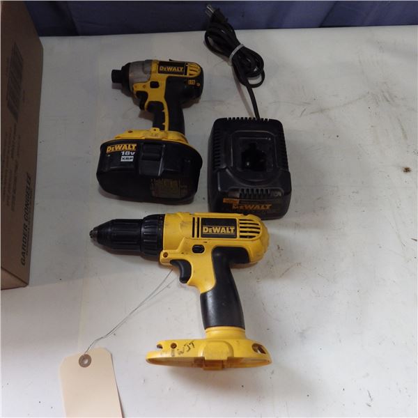 DeWalt 18 Volt Drill and DeWalt   18 Volt impact driver