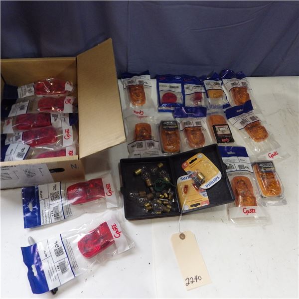 box of marker lights and bulbs