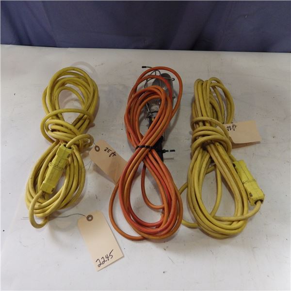 lot of three extension cords