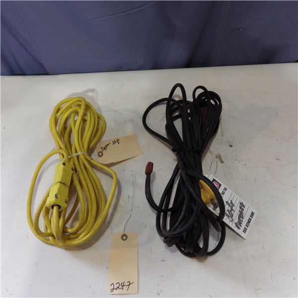 lot with two extension cords