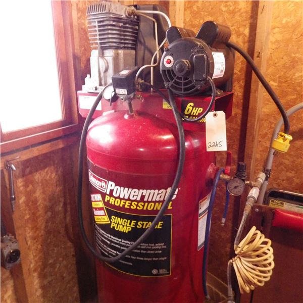 Coleman power Single stage air compressor 6 horsepower 60 gallon 208 - 230 Volt