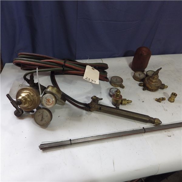 barrel torch with hose gauges and accessories