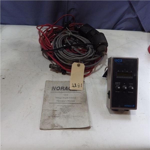 Norac UC3 tillage depth control with wiring
