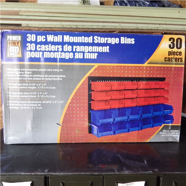 Power Fist 30 piece wall mount Storage  bins