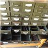 Image 2 : bolt bin organizer with assorted bolts etc on rolling  stand