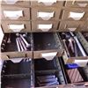 Image 3 : bolt bin organizer with assorted bolts etc on rolling  stand