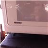Image 4 : Danby microwave , chef bar fridge, and end table
