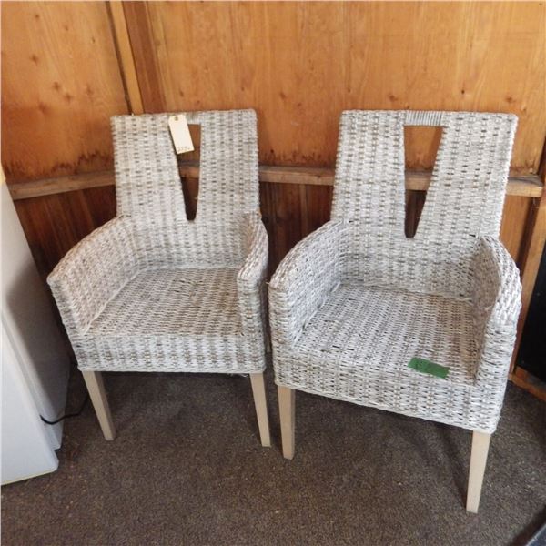 woven Wicker Style  deck chairs