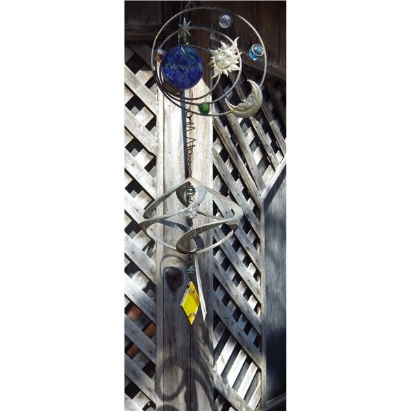 Sun and moon Wind chime With glass decorations