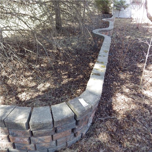 Antique brown stack stone. Approx 50’ long, not glued, dry stacked. Total bricks approx 516