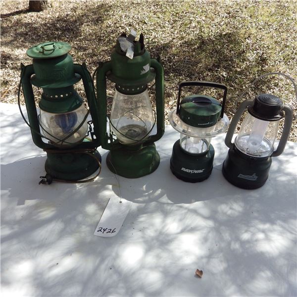 coal oil lanterns and LED lanterns