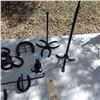 Image 3 : handcrafted iron items featuring horseshoes  etc