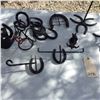 Image 4 : handcrafted iron items featuring horseshoes  etc