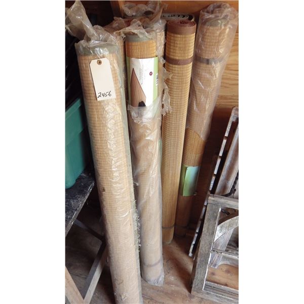 lot of fine slat bamboo rugs