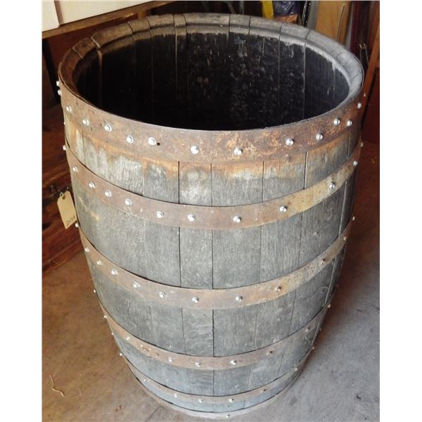 wood whiskey barrel