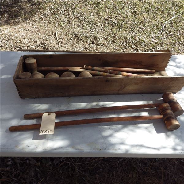 vintage croquet set - box is not in great shape