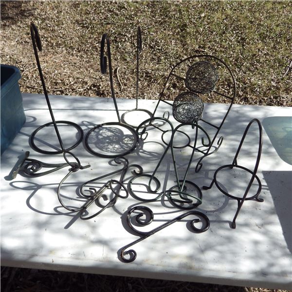 iron hand crafted  candle holders and hooks