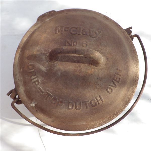McClary No6  drip-top Dutch oven cast iron pot