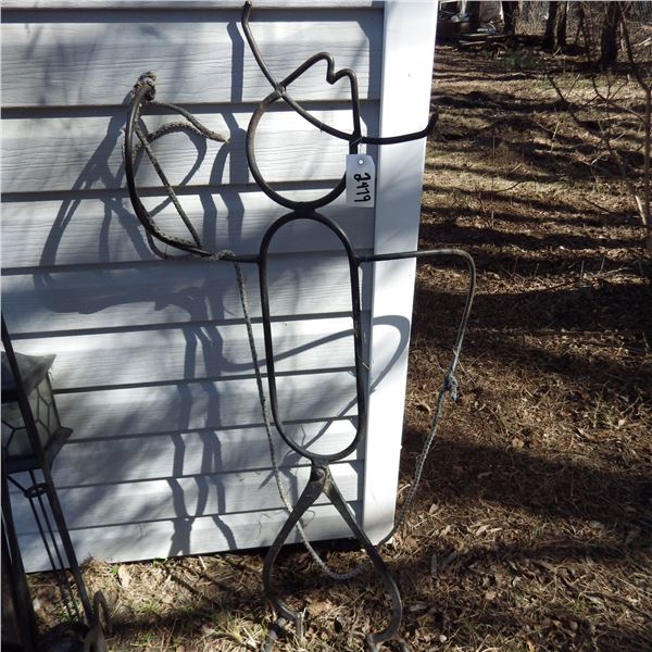 handcrafted decorative metal cowboy art