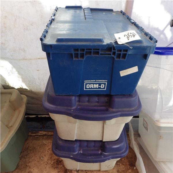 Plastic storage tubs
