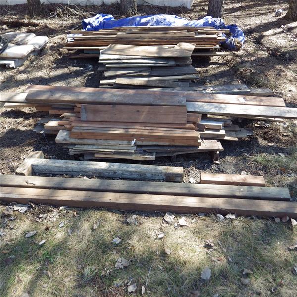 various lengths of lumber