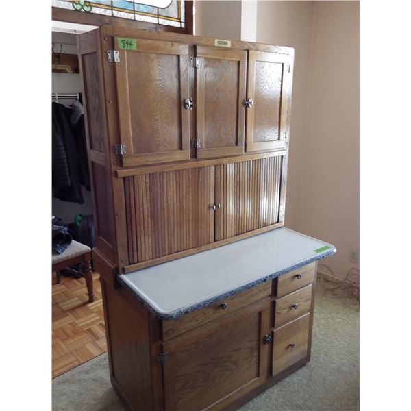 DAY 2 -- LOT 844 Vintage Oak Hoosier kitchen cabinet... SEE LINK BELOW TO BID