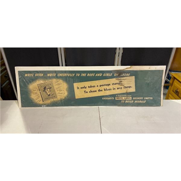 43" x 12" Cosgrave's White Label Brewery Limited Advertising Poster