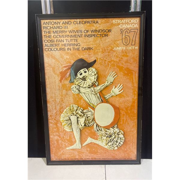 29" x 19" Vintage Poster for the 1967 Season of the Stratford Music Festival