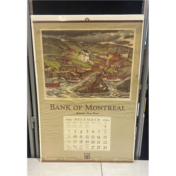 21" x 14" 1956 Bank of Montreal Advertising Calendar