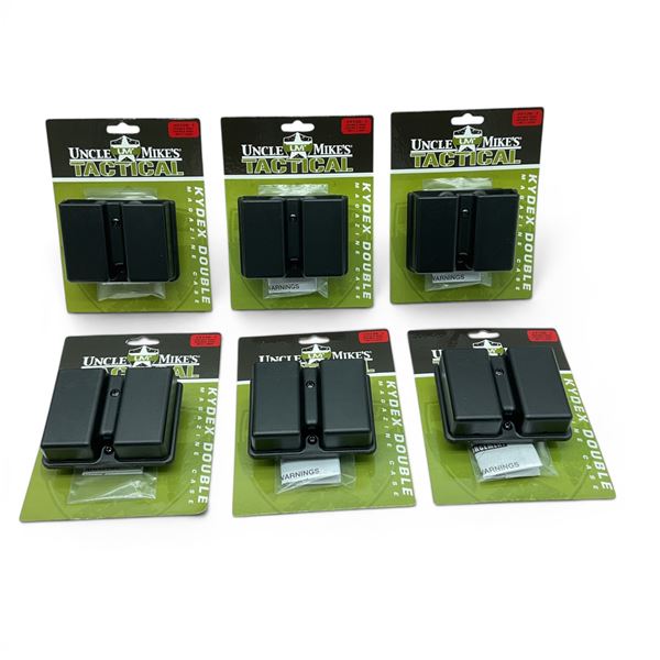 Uncle Mike's Tactical Double Magazine Double Row Belt Loop Holster X 6 Qty