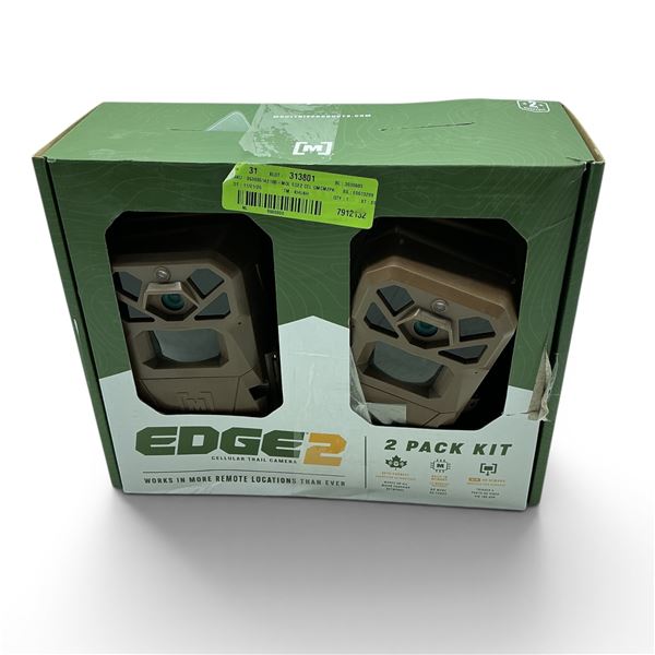 Moultrie Edge 2 36 MP Photo Cellular Trail Camera 2 Pack