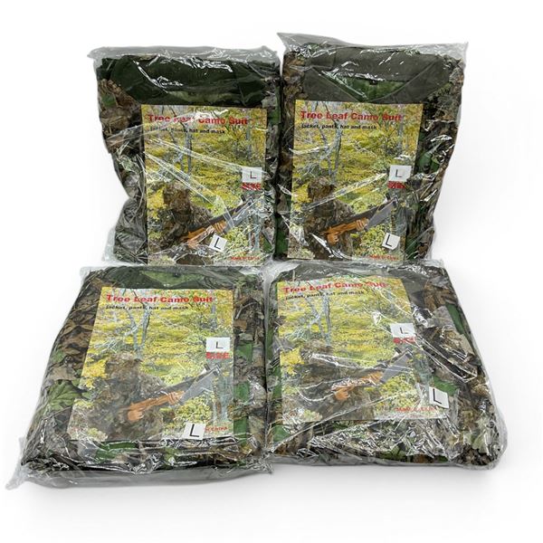 Tree Leaf Suit Includes jacket, Pants, Hat and Mask Size Large X 4 Qty