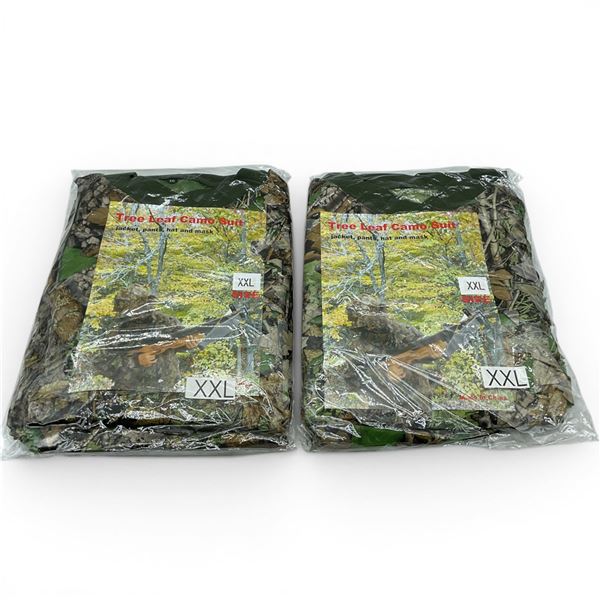 Tree Leaf Camo Suit, Includes Jacket, Pants, Mask and Hat Size XXL X 4 Qty