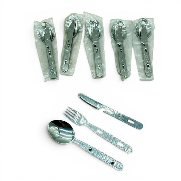 Knife, Fork, Spoon Camping Set X 6 Qty