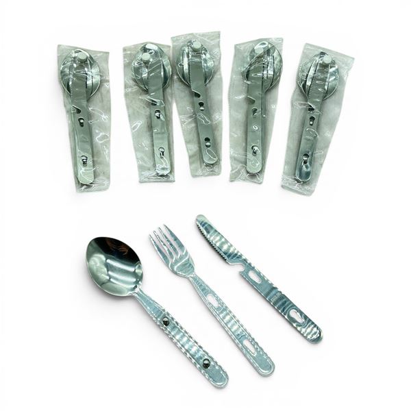 Knife, Fork, Spoon Camping Set X 6 Qty