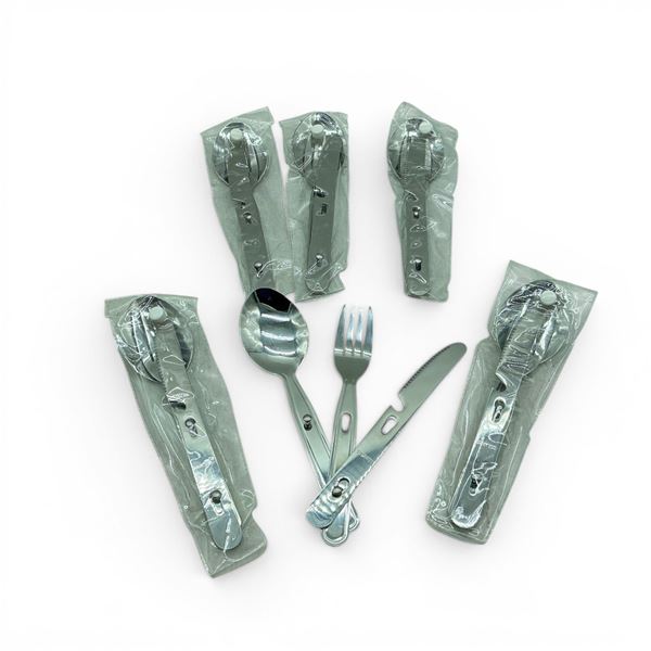 Knife, Fork, Spoon Camping Set X 6 Qty