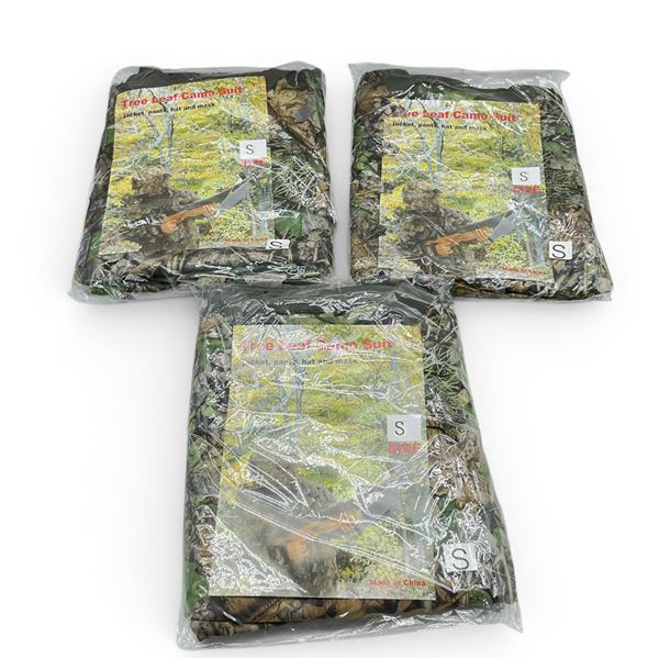 Tree Leaf Camo Suit, Includes Jacket, Pants, Mask and Hat Size Small X 3