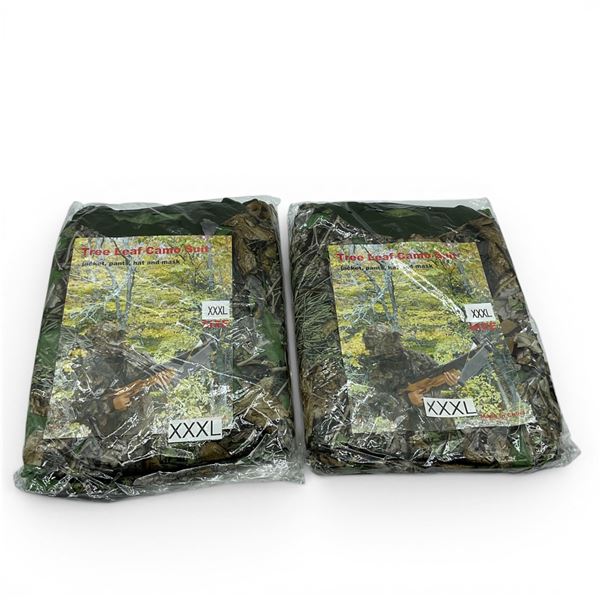 Tree Leaf Camo Suit, Includes Jacket, Pants, Mask and Hat, Size XXXL X 2